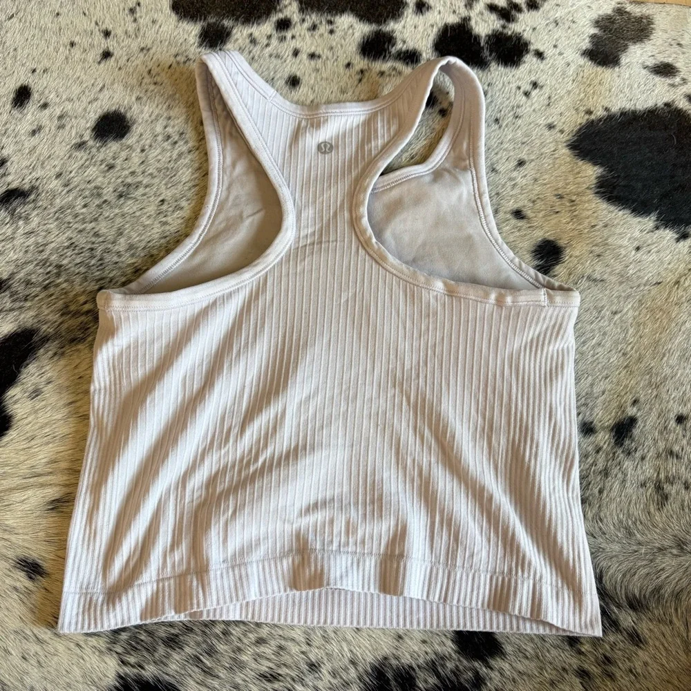 LULULEMON Ebb Ribbed Racer Back Tank Top Size 6 - Picture 3 of 7